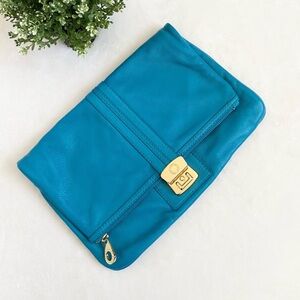 Marc by Marc Jacobs Turquoise Leather Magazine Clutch